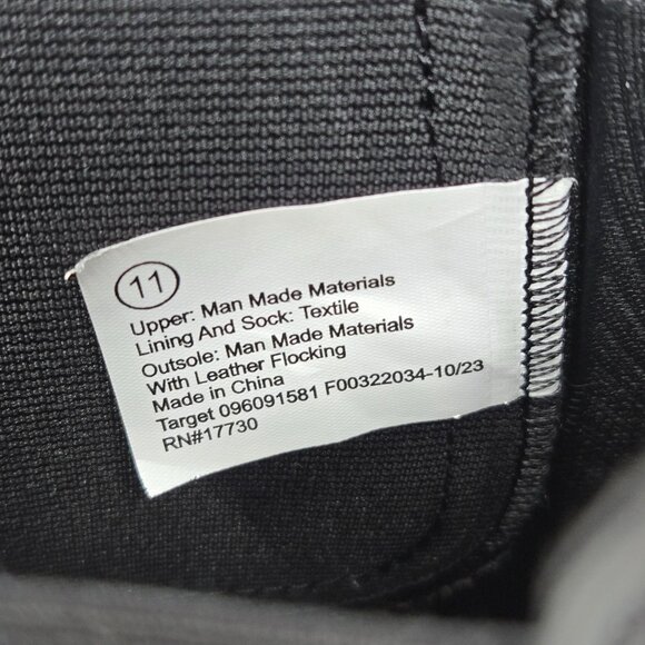 a new day Black Chelsea Ankle Rain Boots Size 11 With Elastic Gussets & Pull Tab - Picture 3 of 10